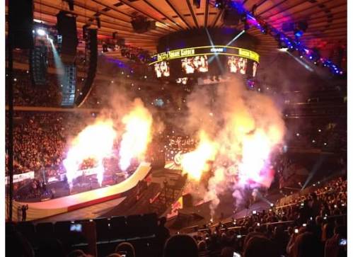 Indoor fireworks at one of NYC's most recognizable venues.  Yes, please!