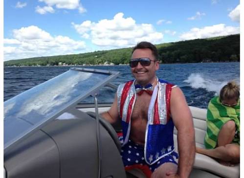 We bought Bri-guy a very patriotic outfit for the holiday.  He wore it with pride.